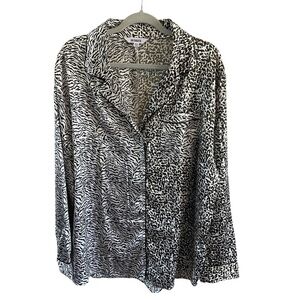 BB dakota animal print satin night shirt size 2X NWT